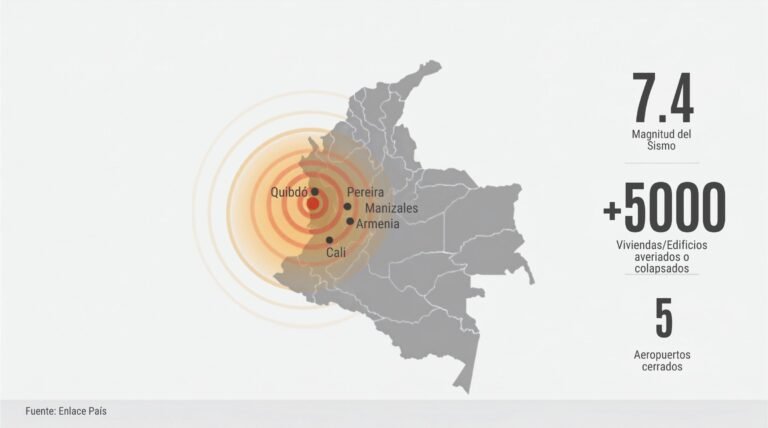 Terremoto en Colombia: la UNGRD reporta 182 muertos, 2.542 heridos y 189 desaparecidos